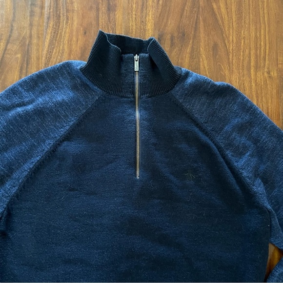 Original Penguin by Munsingwear Men's Navy Colorblocked 1/4 Zip Sweater size S - Picture 5 of 9